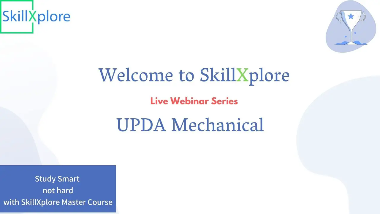 UPDA Mechanical Exam Webinar for Exam Preparation